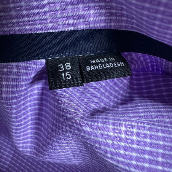 Boss Hugo Boss Men's Purple Jesse Button Down Dress Shirt Size 38 / 15 NWT - Picture 4 of 12